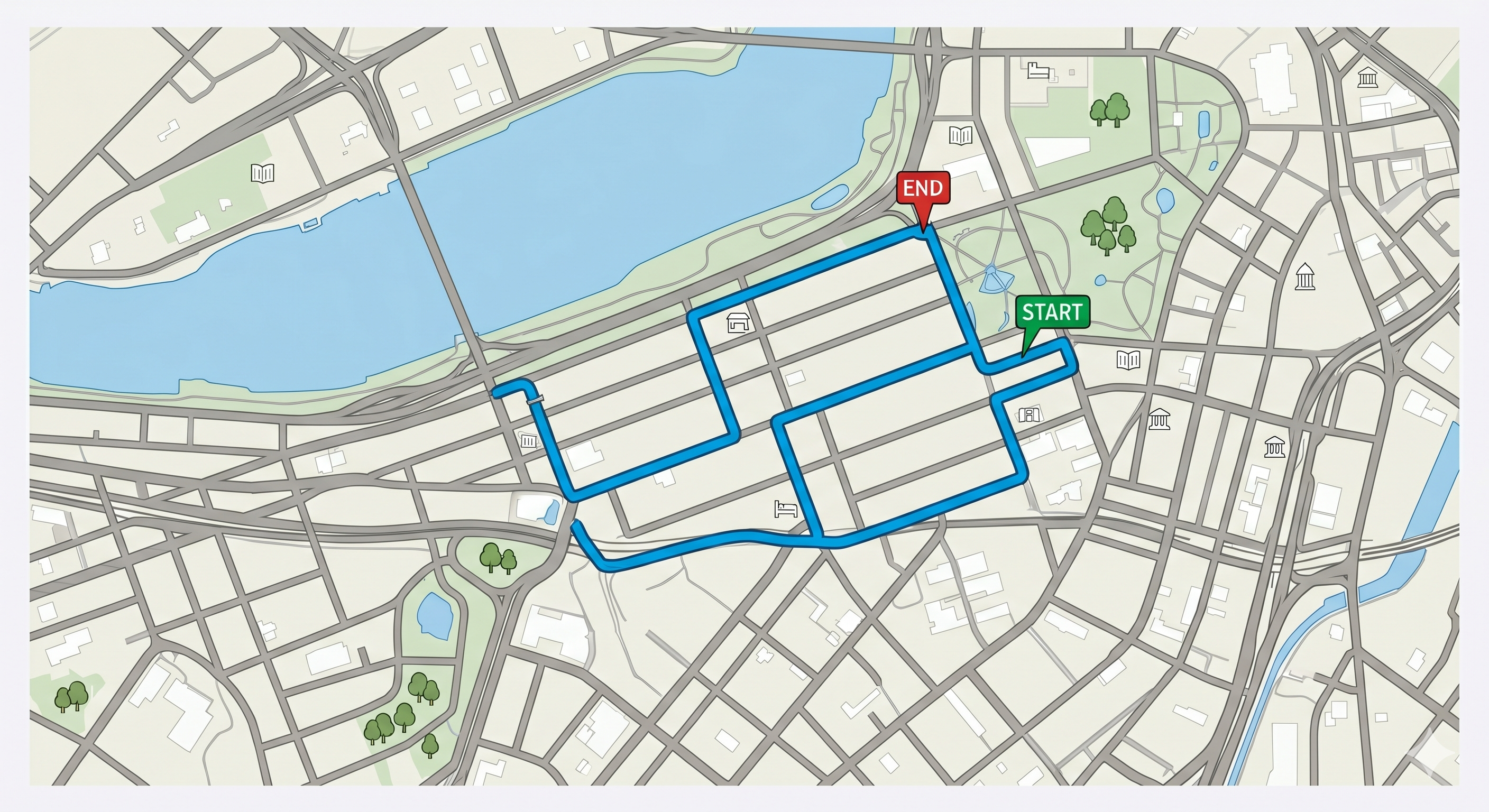 Optimized delivery route map showing a scheduled recurring route through a Greater Northeast urban area